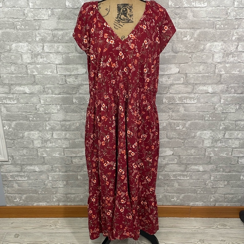 Old Navy Floral Red Dress